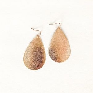 Tear Drop Earrings - Rose Gold Color